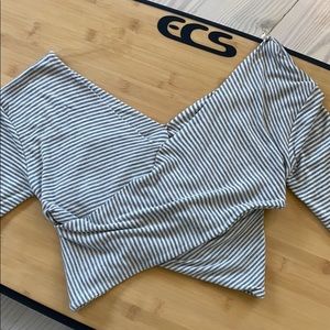 ActiveUSA striped crossover top